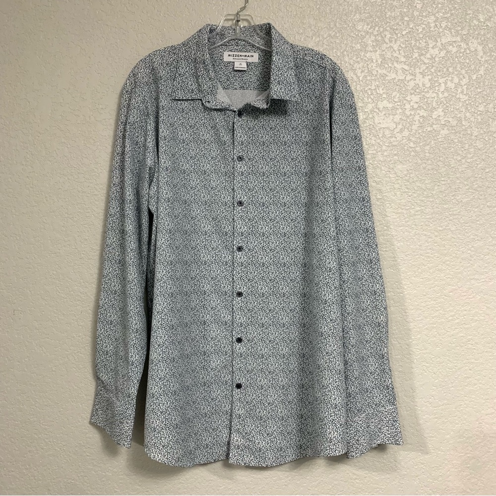 Mizzen Main Shirt Mens XL Leeward Trim Performance Stretch Floral Vine Print